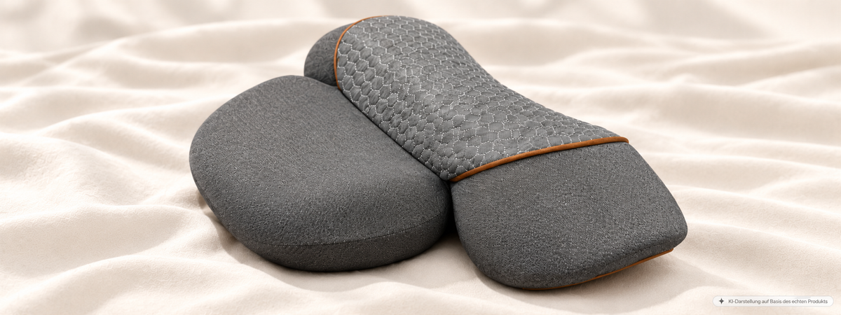Nuvio Nackenmassagekissen mit gesteppter Nackenauflage und Kopfpolster